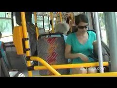 Teen masturbates on high public bus