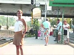 Public boobs and cunt flashing