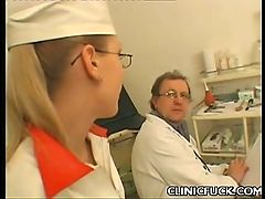 Naughty Nurse Gets Laid