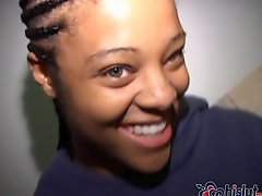 Amateur white guy drills black slut