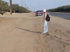 Young girl hitches up with a busty Lesbian