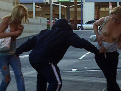 Two of the hottest MILFS are doing what they do superlatively good, spend their spouse's money so when we found this vid of 'em getting flashed it was fucking awesome! Some of the most good mounds by the way!