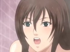 Mischievous hentai brunette be thick was caught masturbating twat with knick-knack and involved into real fuck stint