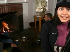 Hunks are spewing their starch fountain on pretty chicks